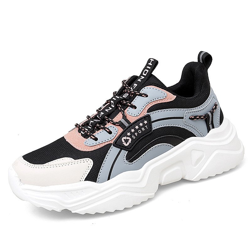 Spring And Summer Casual Thick-soled Sports Shoes Net Red Trendy Shoes White Shoes Women - Image 3