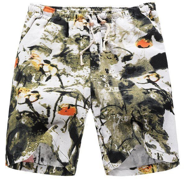Linen printed five-minute shorts - Image 6