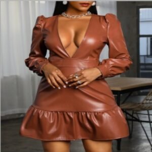 Lady's leather dress