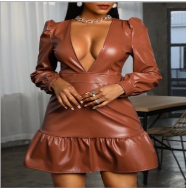 Lady's leather dress