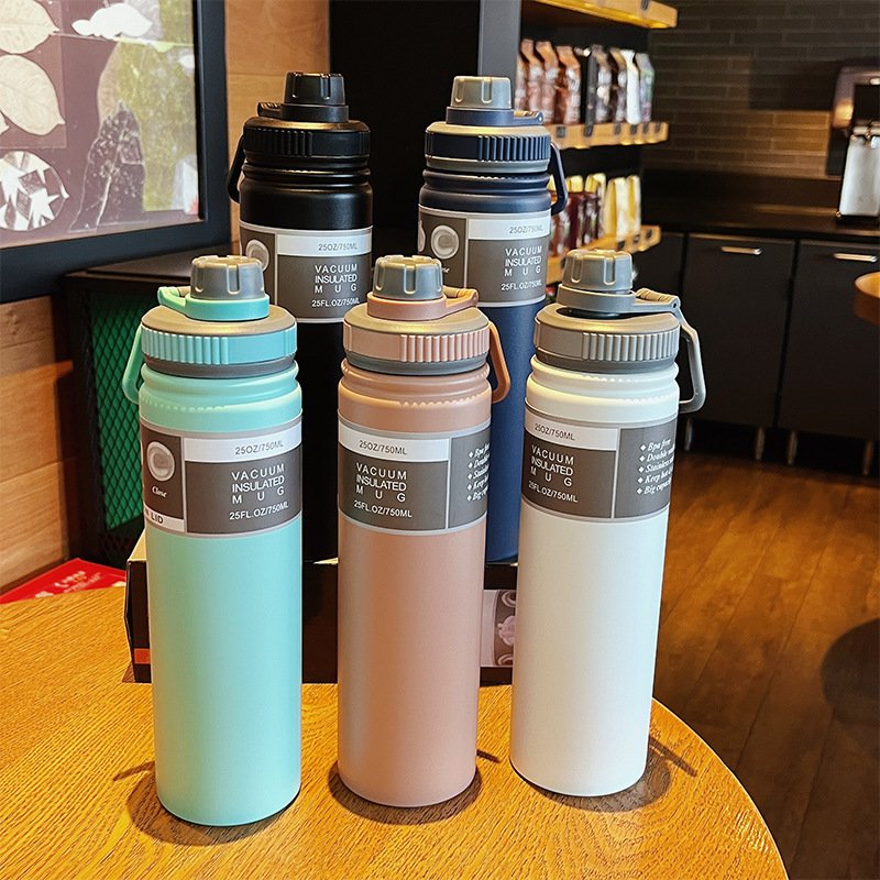 Portable Handle Stainless Steel Large Capacity Vacuum Cup