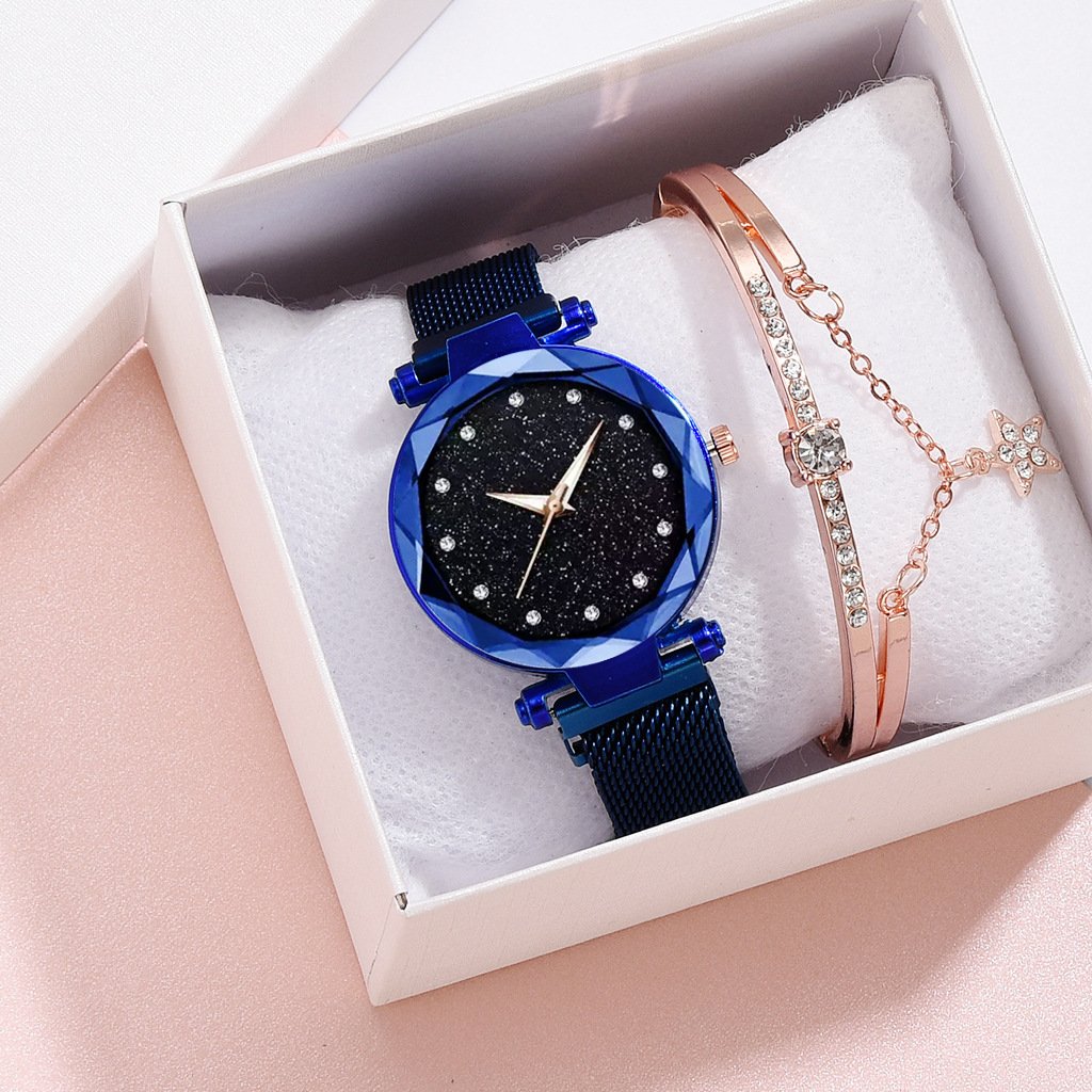 Luxury Women Watches Bracelet Set Fashion Elegant Magnet Buckle Ladies Starry Sky Watch Set Relogio - Image 5