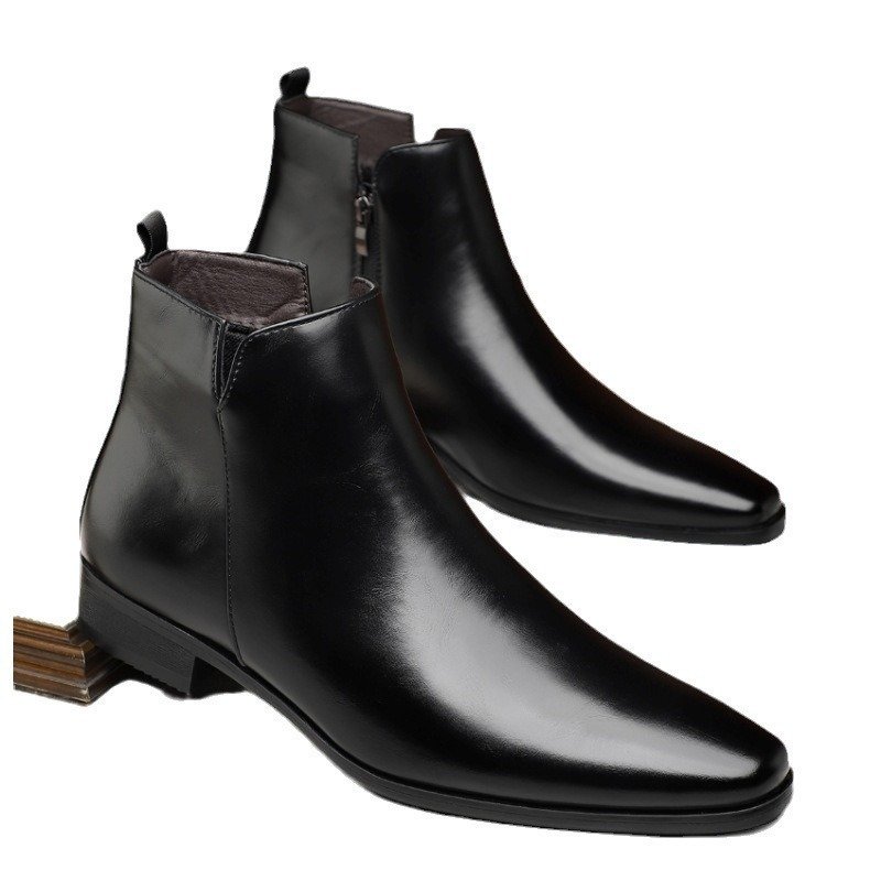 Plus Size High-top Leather Boots Men - Image 3