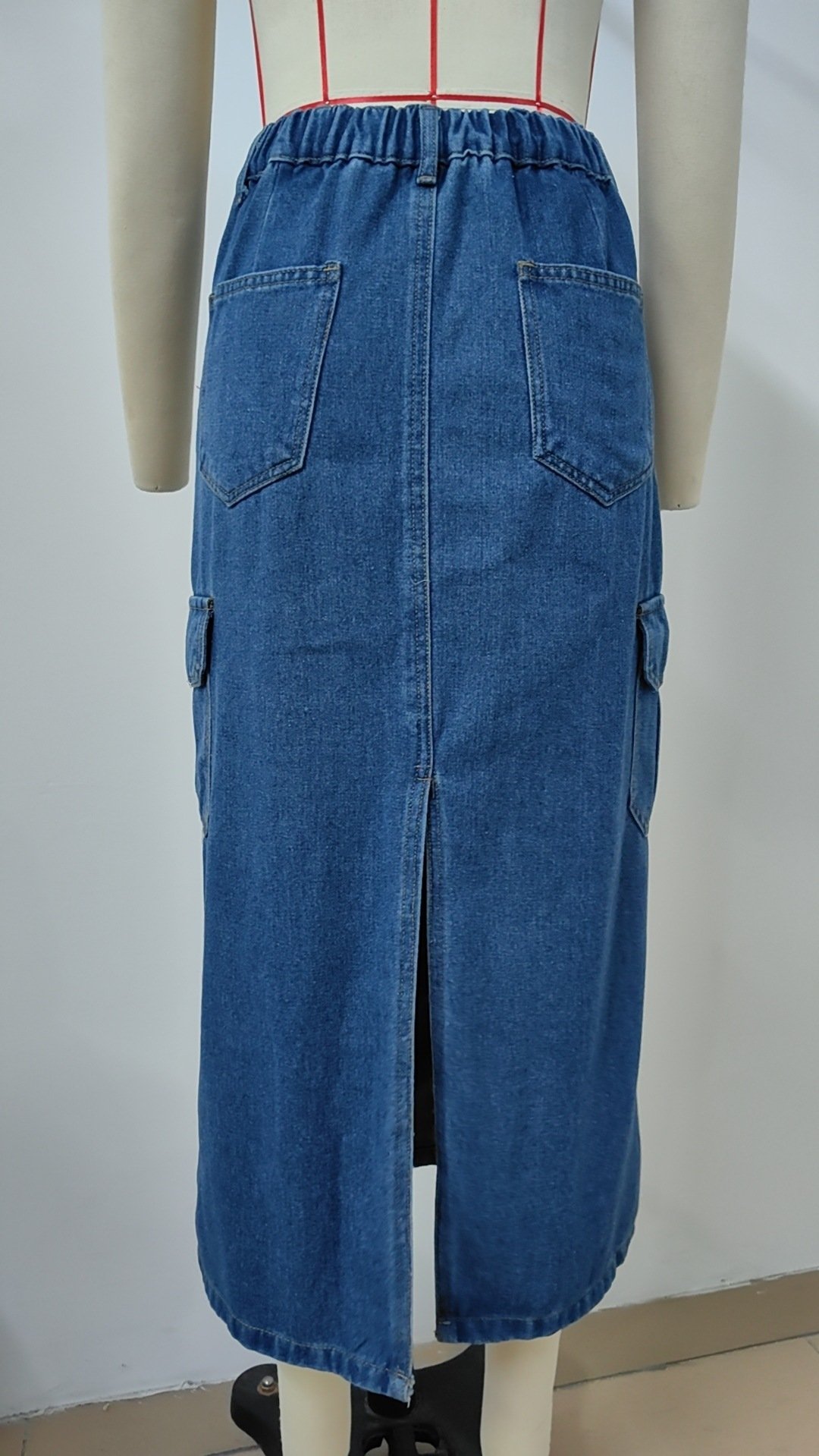 European And American Summer Washed Overalls Skirt Denim Skirt - Image 6