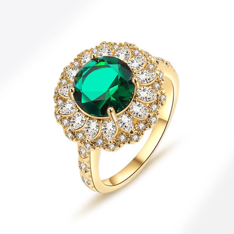 Green Moissanite Ring Women - Image 3