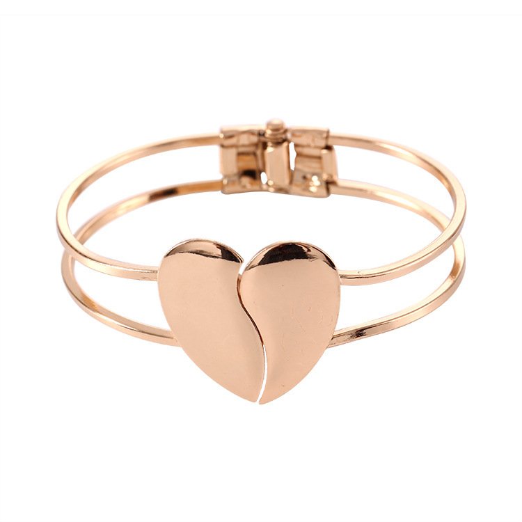 Frosted double heart bracelet women - Image 4
