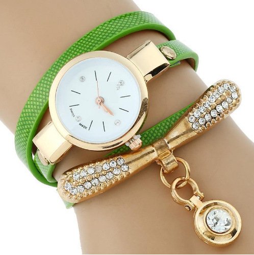 Gnova Platinum Fashion Luxury Brand New Women Rhinestone Gold Bracelet Watch Pu Leather Ladies Quartz Casual Wristwatch - Image 7