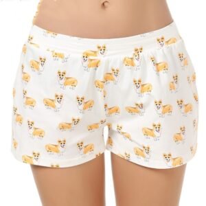 Dachshund print shorts