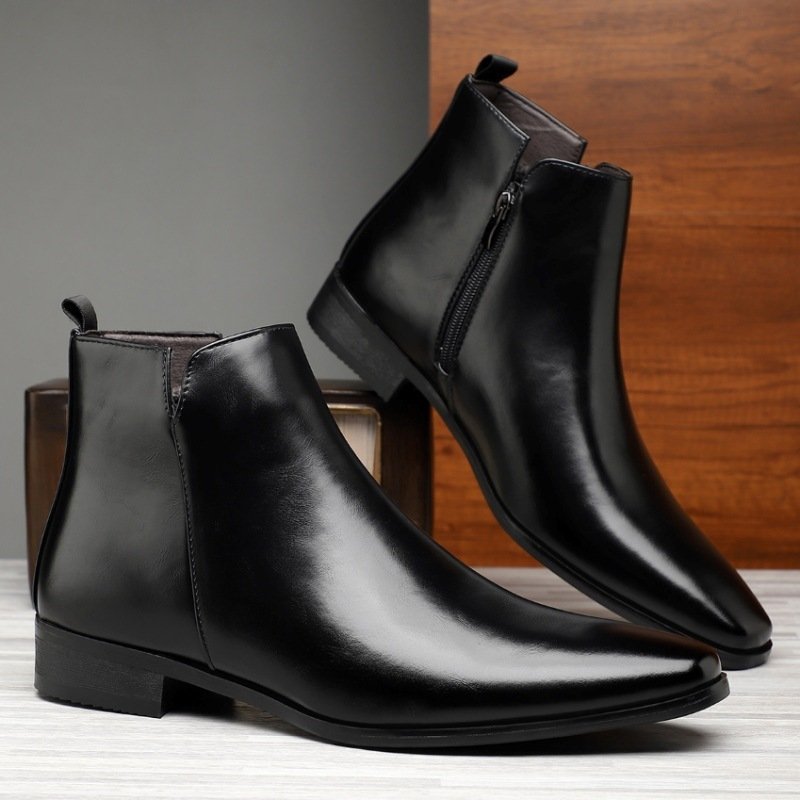 Plus Size High-top Leather Boots Men - Image 4