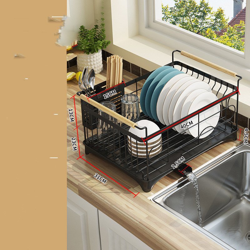 Stainless Steel Dish Rack Drain Rack Dish Rack Kitchen Shelf - Image 8