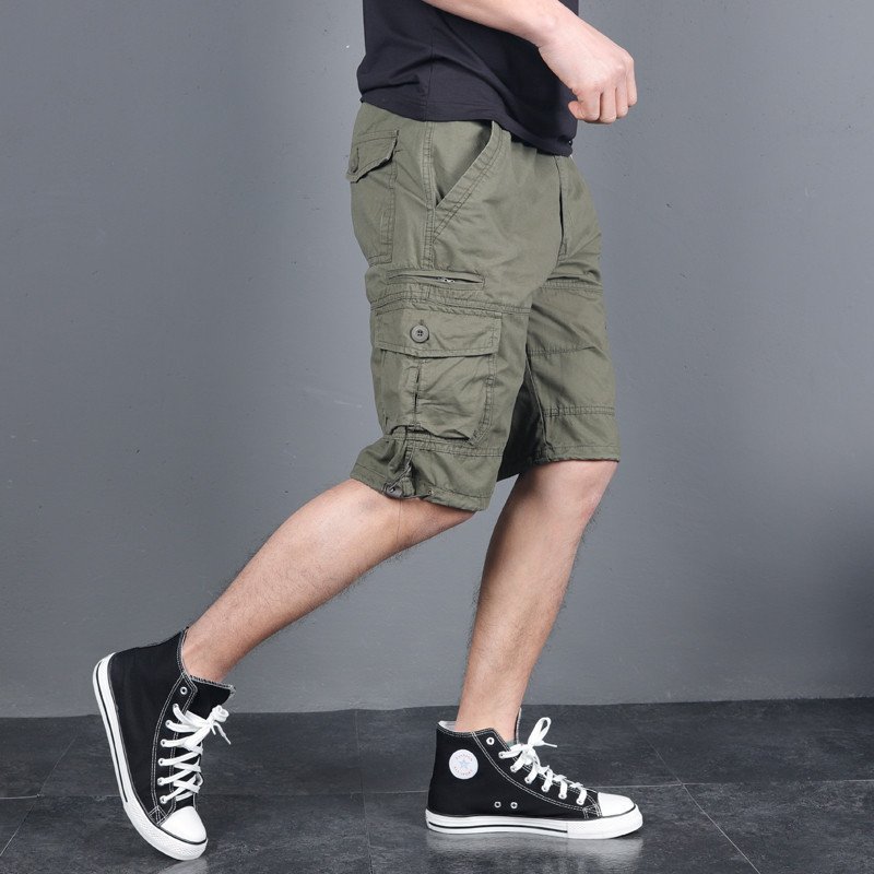 Multi-Pocket Cargo Shorts Small Zipper Shorts - Image 4