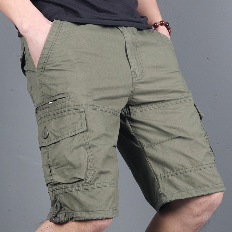 Multi-Pocket Cargo Shorts Small Zipper Shorts - Image 3