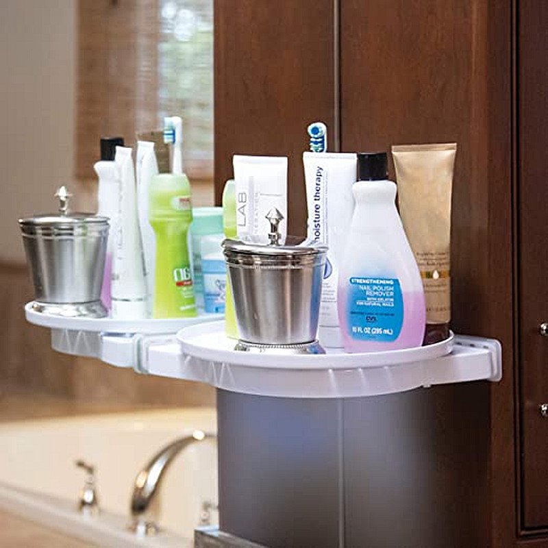 360-Degree Rotating Racks Bathroom Racks Kitchen And Bathroom Storage Racks Without Nails - Image 4