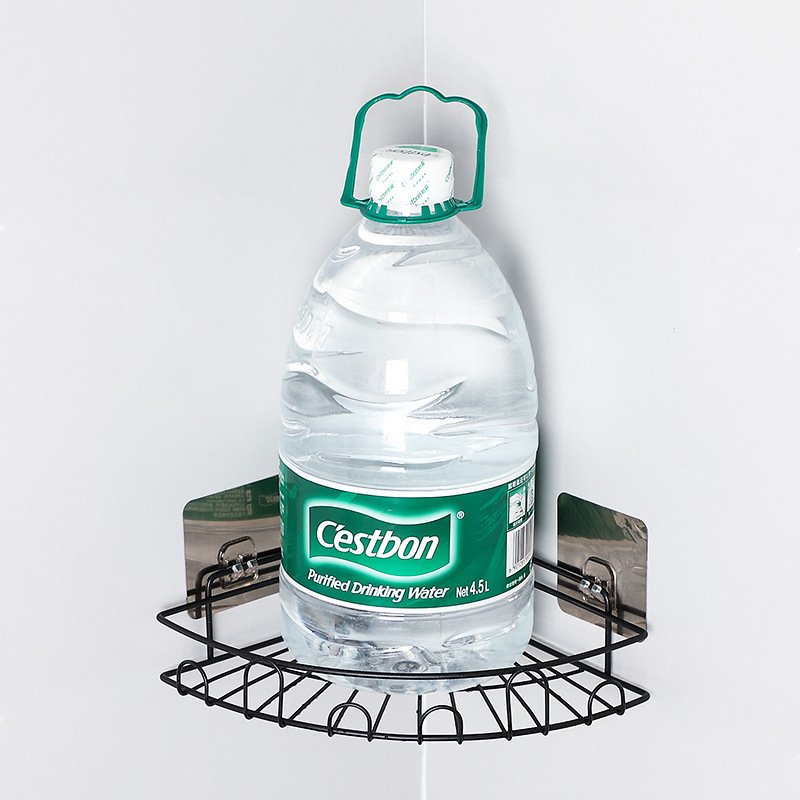 Pengtu Wholesale Bathroom Wall Hanging Corner Storage Rack Household Vanity Racks Stall Plastic Bathroom Wall - Image 5
