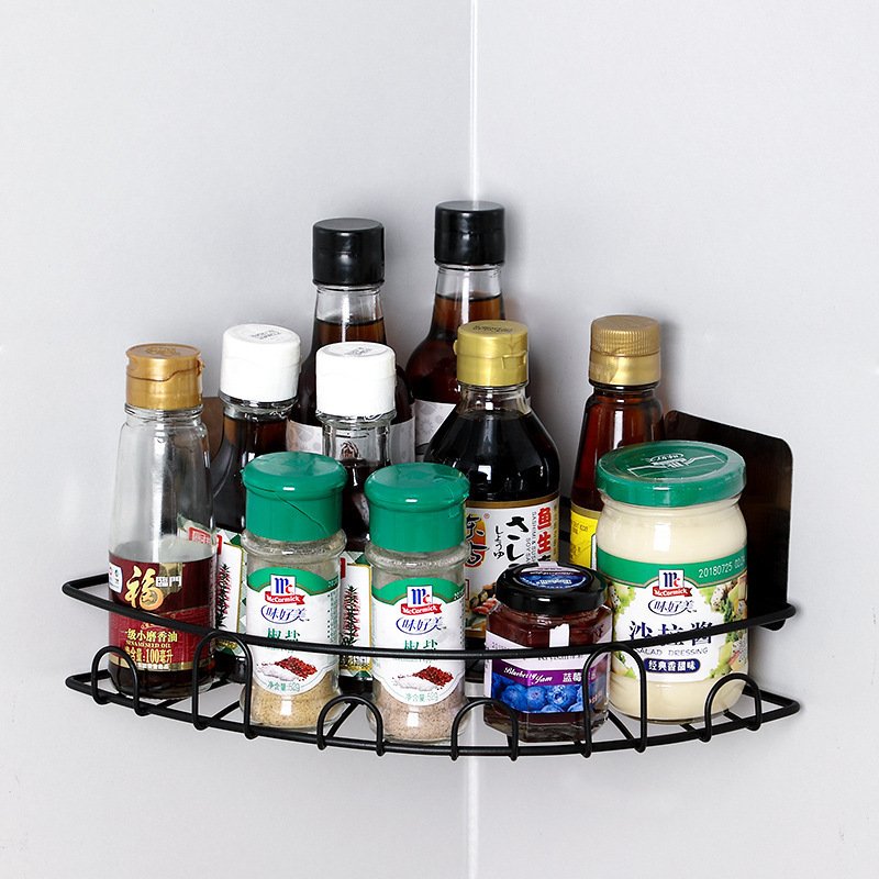 Pengtu Wholesale Bathroom Wall Hanging Corner Storage Rack Household Vanity Racks Stall Plastic Bathroom Wall - Image 2