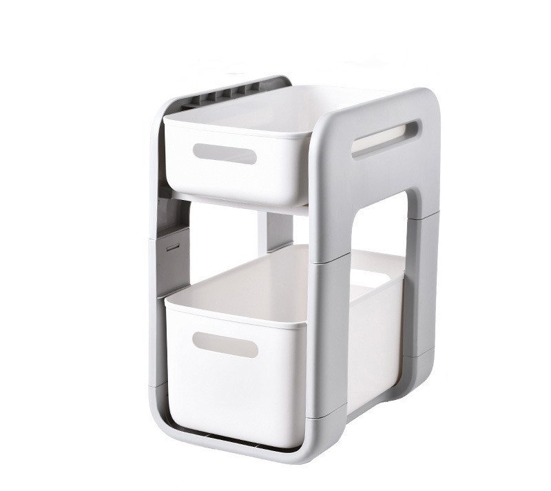 2 Tier Kitchen Storage Rack Cabinet Storage Box Convenient - Image 7