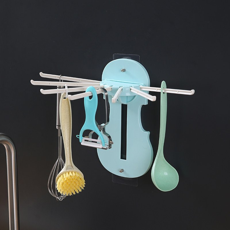 7-in-1 Multifunctional Retractable Wall-mounted Pull-out Rack without Punching Kitchenware Storage Rack Kitchen Accessories - Image 2