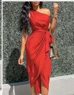 Dresses with slanting shoulders and irregular straps - Image 7
