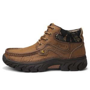 Large Size High-top Leather Boots Increase Martin Boots