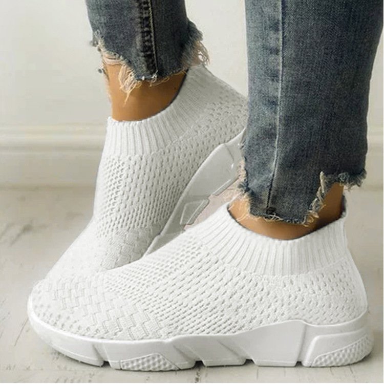 New Low-Top Stretch Socks Shoes Women Korean Casual Thick-Soled High-Top Couple Sports Shoes Women - Image 6