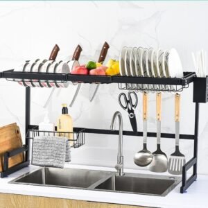 Kitchen Stainless Steel Sink Rack Drain Basket Dish Storage Rack Sink Dishwashing Place Table Chopsticks Dish Rack