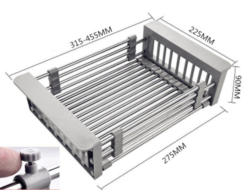 New Kitchen Sink Accessories Hanging Pp Basket Drain Basket Plastic Storage Filter Basket Wash Basin Dish Rack - Image 4
