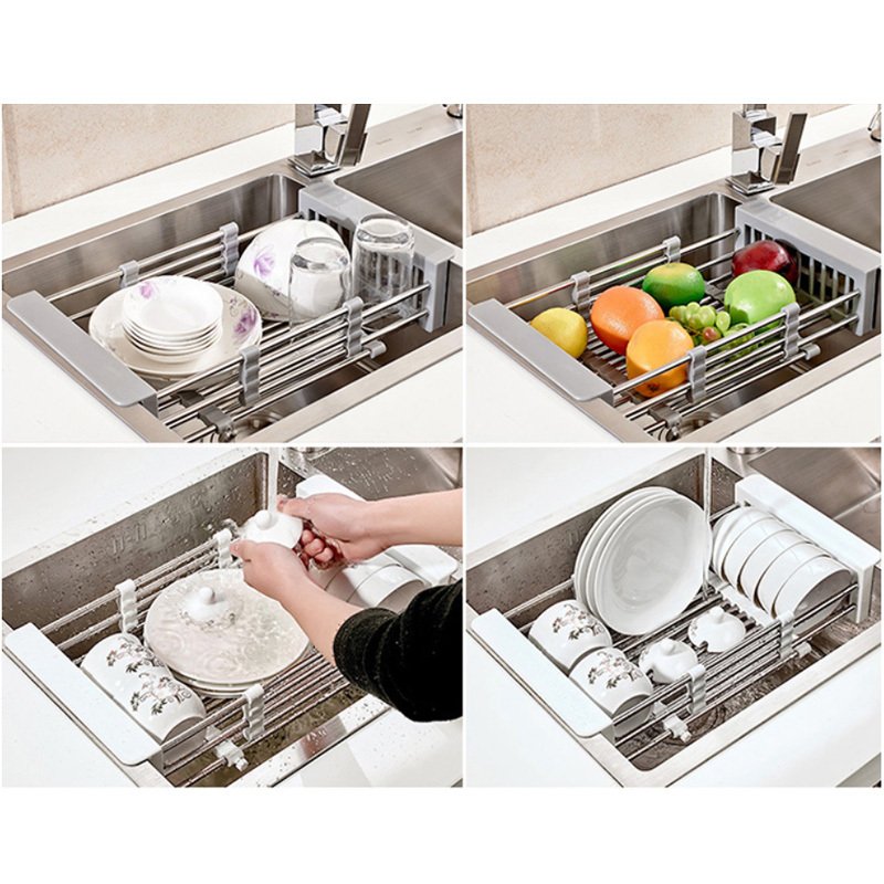 New Kitchen Sink Accessories Hanging Pp Basket Drain Basket Plastic Storage Filter Basket Wash Basin Dish Rack - Image 5
