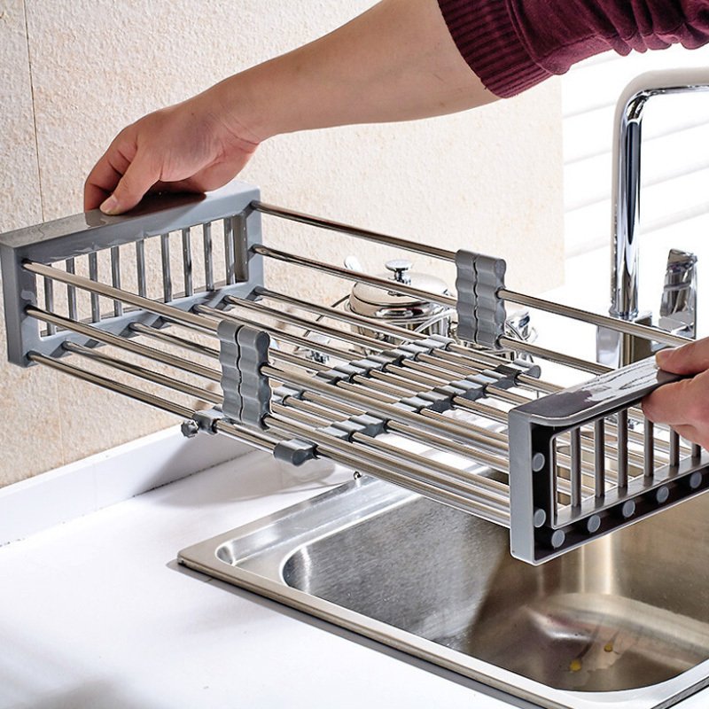 New Kitchen Sink Accessories Hanging Pp Basket Drain Basket Plastic Storage Filter Basket Wash Basin Dish Rack - Image 3