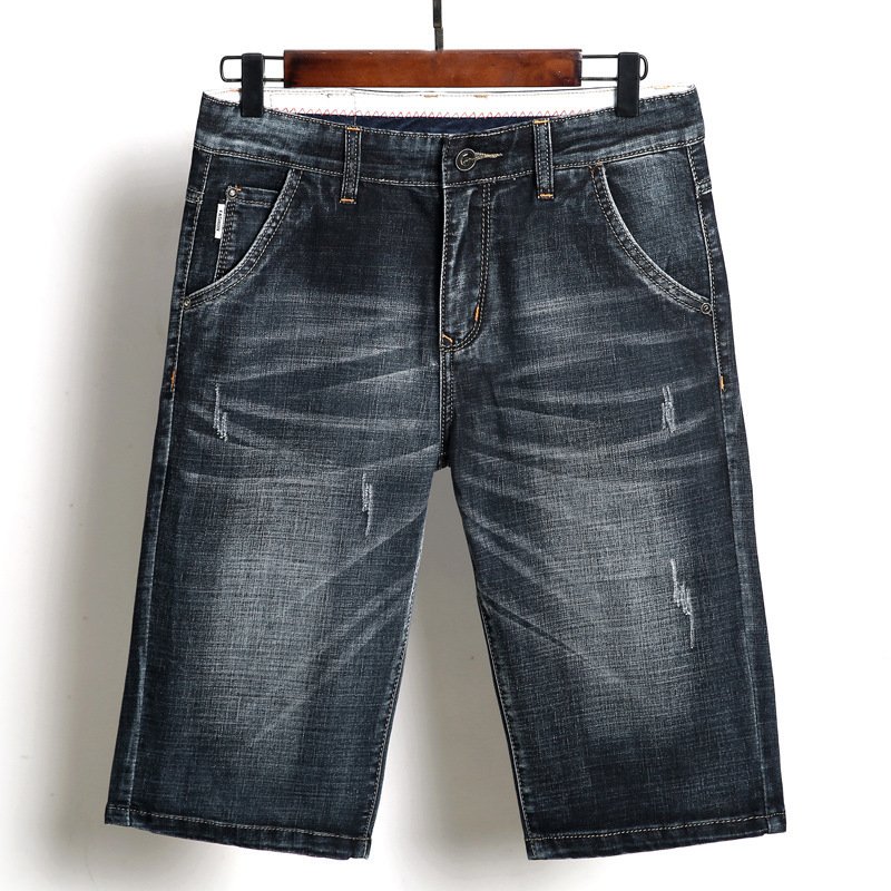 New Men's Denim Shorts Casual Simple Five Point Pants Shorts - Image 4