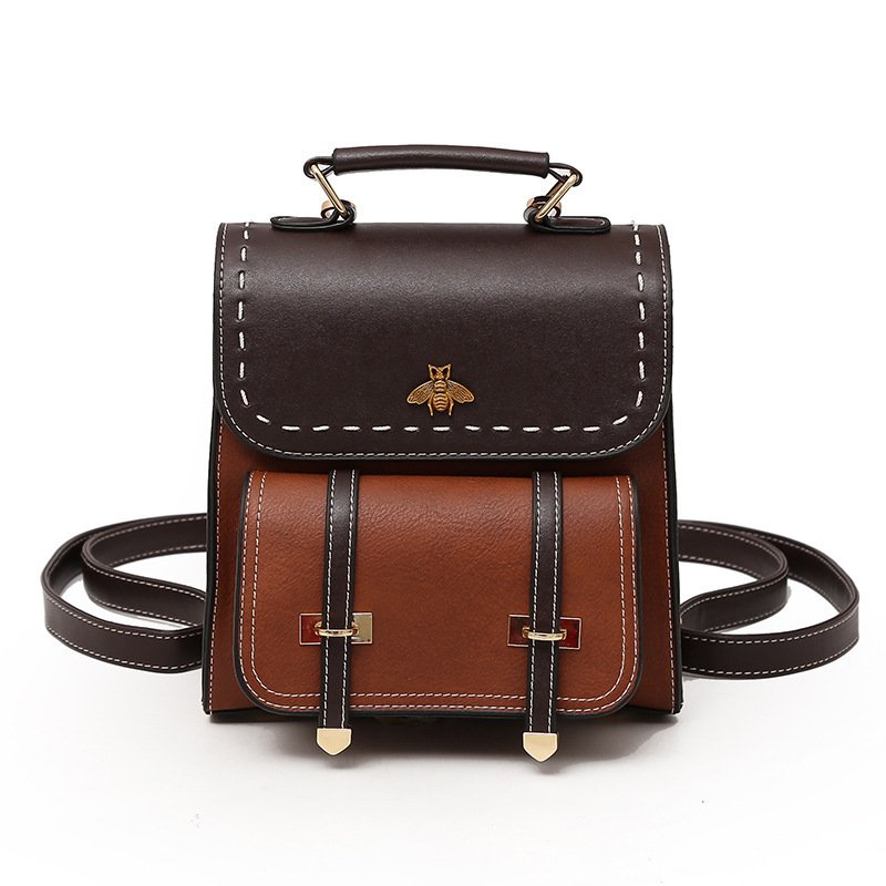 Contrasting Retro Small Backpack Women - Image 5