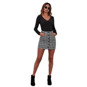 Short Skirt Solid Color Buttock Skirt A Word