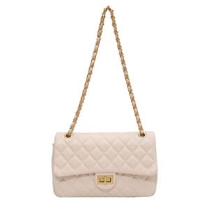 New Luxury Diamond Lattice Shoulder Women Bag Elegant Black