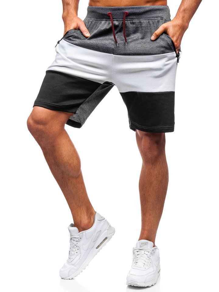 Summer New Shorts Fashion Trend Stitching Drawstring Sports Shorts - Image 2