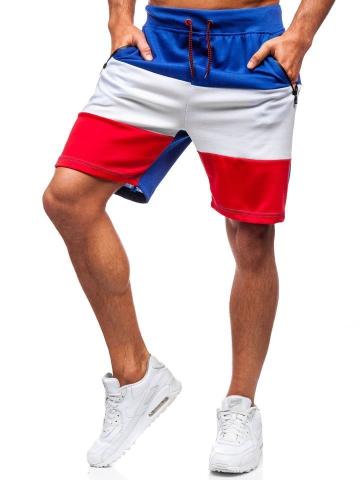 Summer New Shorts Fashion Trend Stitching Drawstring Sports Shorts - Image 3