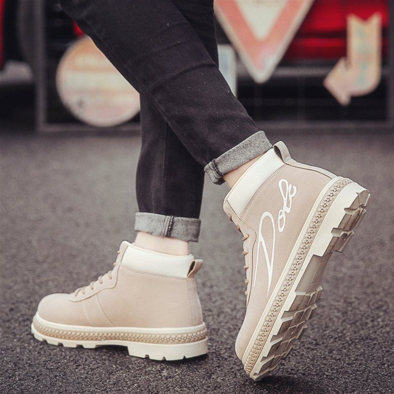 Autumn And Winter Men's Martin Boots British Style Tooling Boots High Boots - Image 5