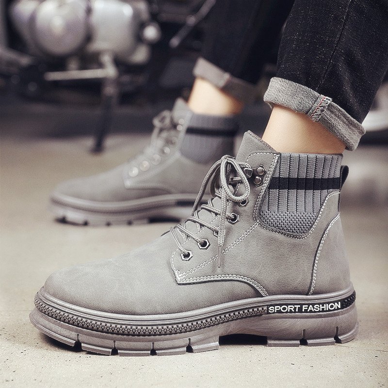 Autumn And Winter Men's Martin Boots British Style Tooling Boots High Boots - Image 2