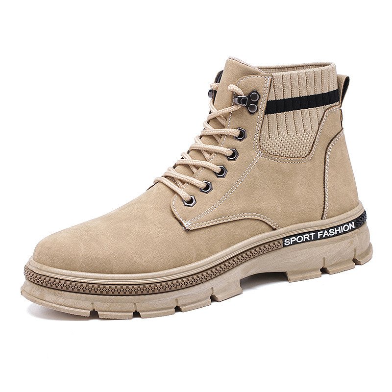 Autumn And Winter Men's Martin Boots British Style Tooling Boots High Boots - Image 4