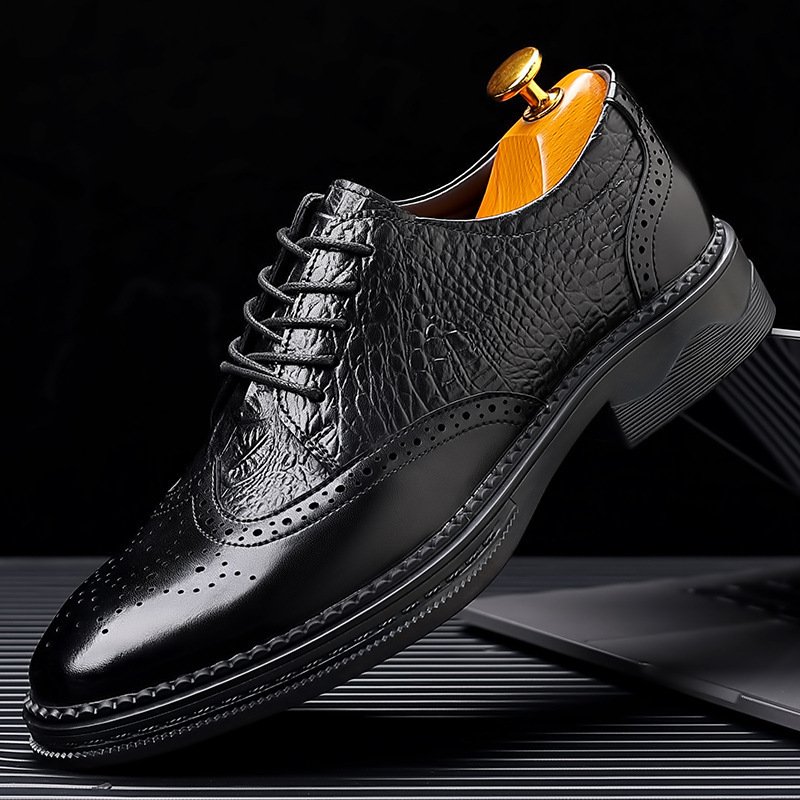 Mens Casual Dress Slip-on Leather Shoes - Image 5