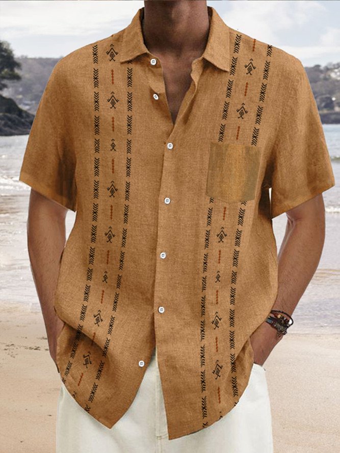 Lapel Beach Short Sleeve Shirt - Image 10