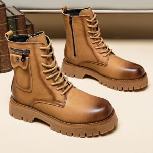 Martin Boots Men's Leather High-top Leather Shoes