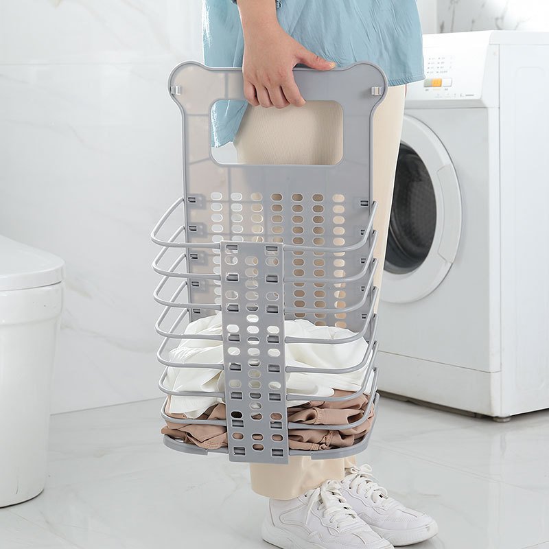 Foldable Laundry Storage Basket With Handle Dirty Cloth Toy Standing Organizer Basket - Image 2