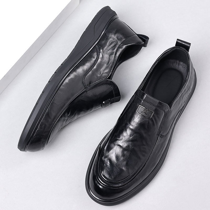 Full-grain Leather Business-casual Slip-on Dress Shoes - Image 7