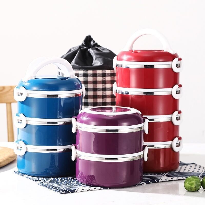 Portable Large Capacity Stainless Steel Insulated Lunch Box - Image 2