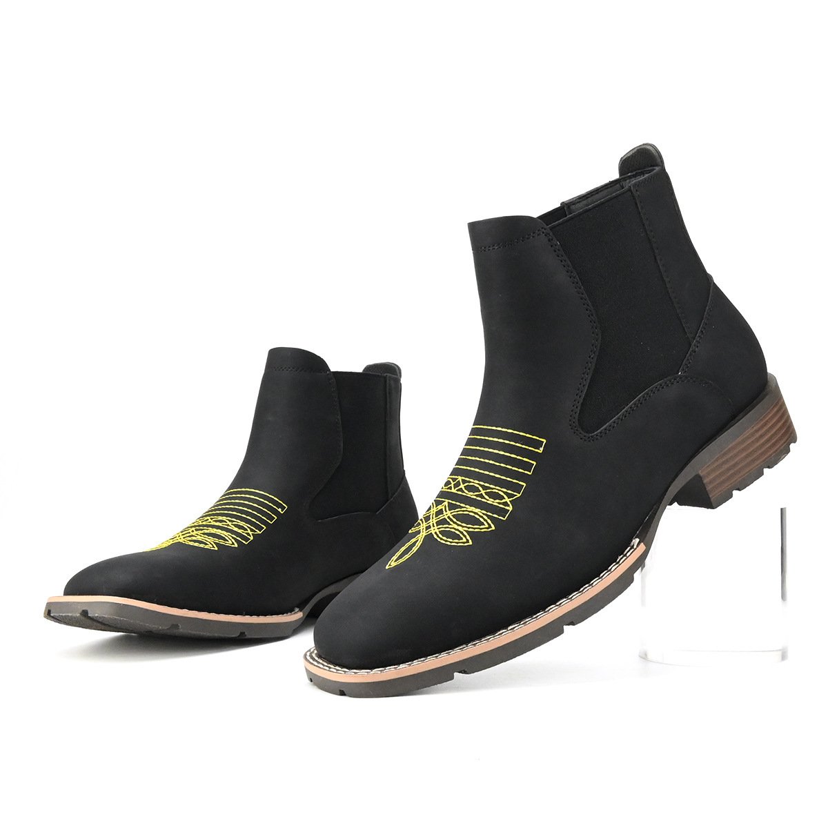 Embroidered Slip-on Chelsea Boots Men's Martin Boots - Image 10