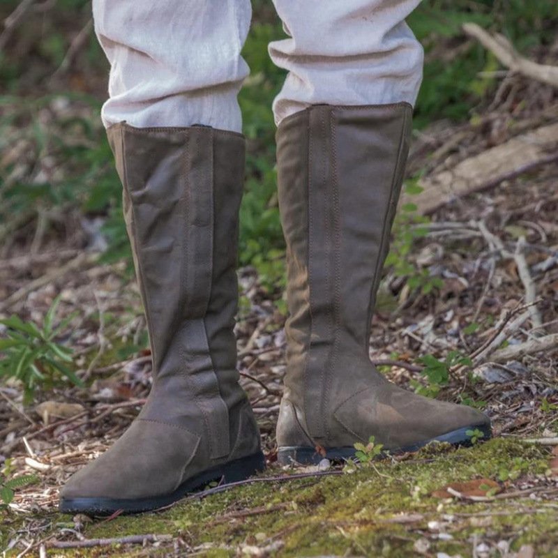 New Mens Round-toe Mid-calf Boots
