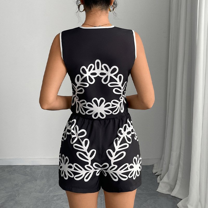 Vest Shorts Suit Holiday Women's Clothing - Image 3