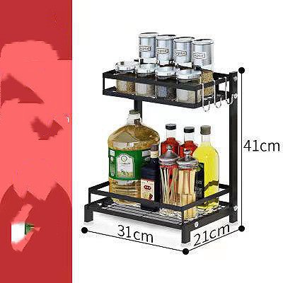 Stainless Steel Kitchen Rack Thickened Seasoning Rack Multi Layer Kitchen Seasoning Storage Rack - Image 5