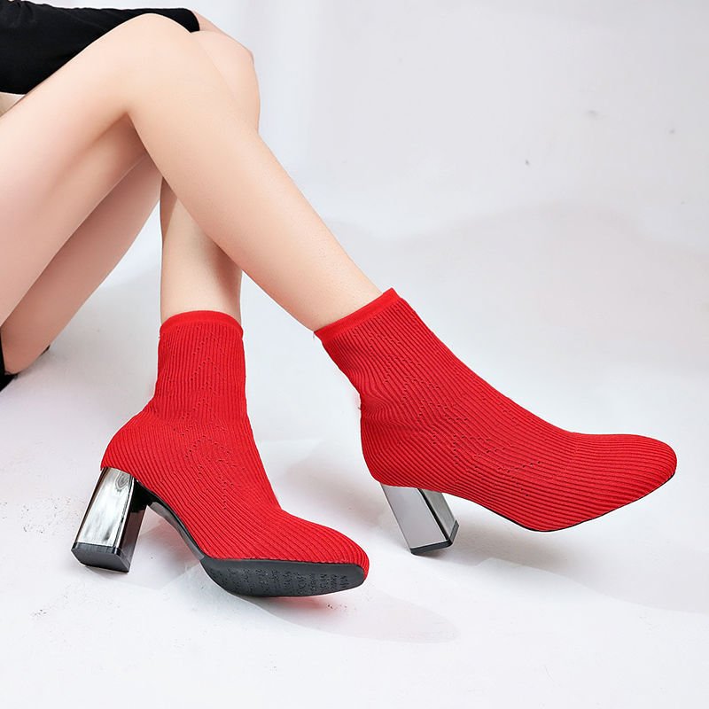 Elastic boots women high heels - Image 6