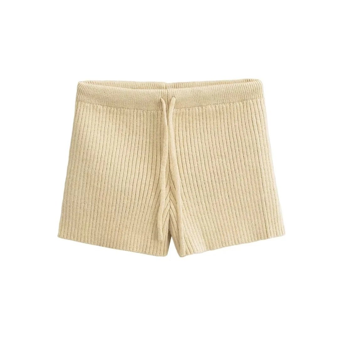 Elastic Elastic Hip Knitted Shorts Women's Knitted Shorts - Image 4