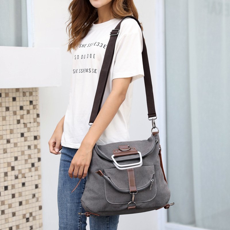 Canvas backpack women bag - Image 4